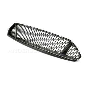 Ford Mustang Front Grilles - Anderson Composites - Type-GT Carbon Fiber Upper Grille - Carbon Fiber - `18-`20